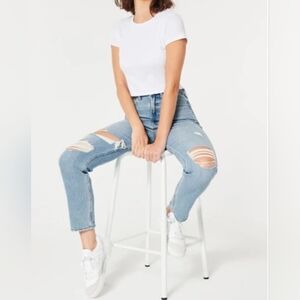 Hollister Curvy High Rise Mom Jean 29x25 9S